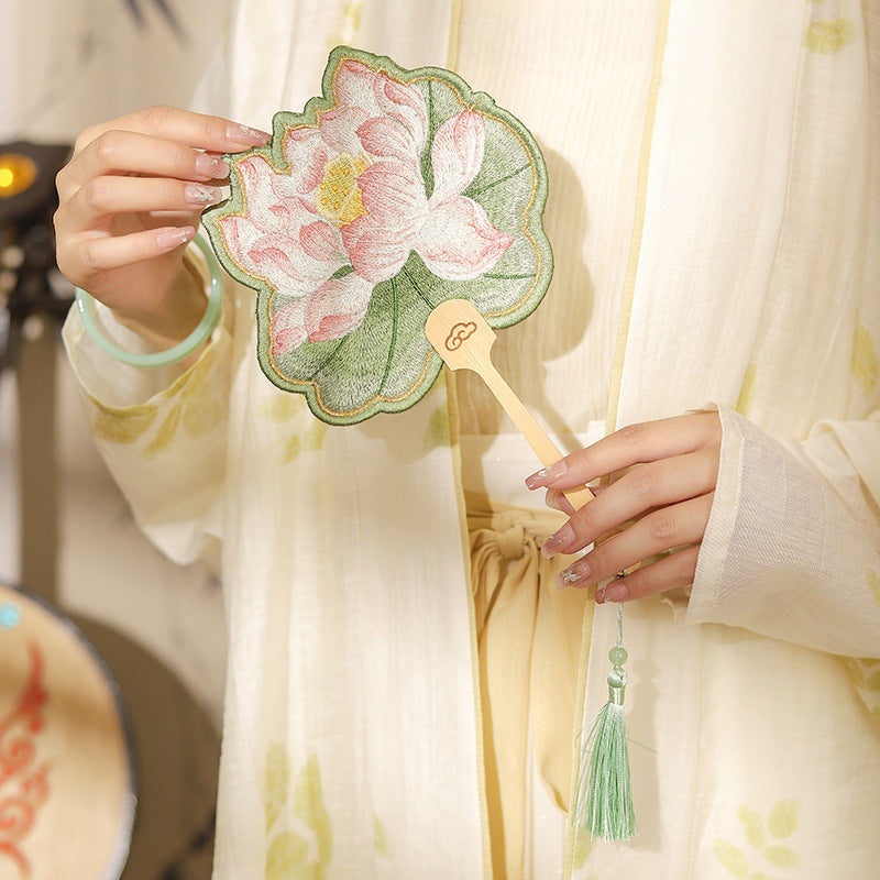 Embroidered fan