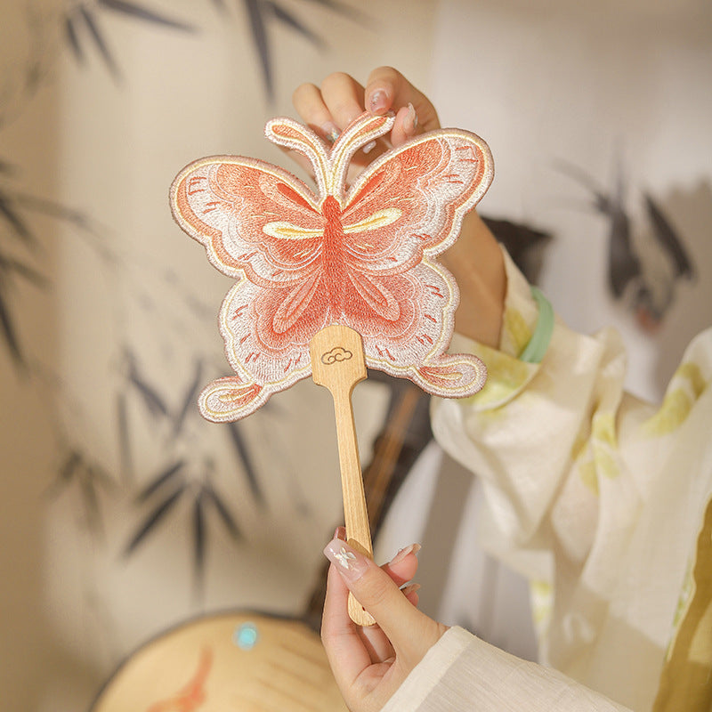 Embroidered fan
