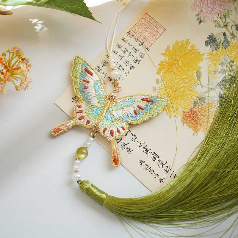 Embroidered pendant