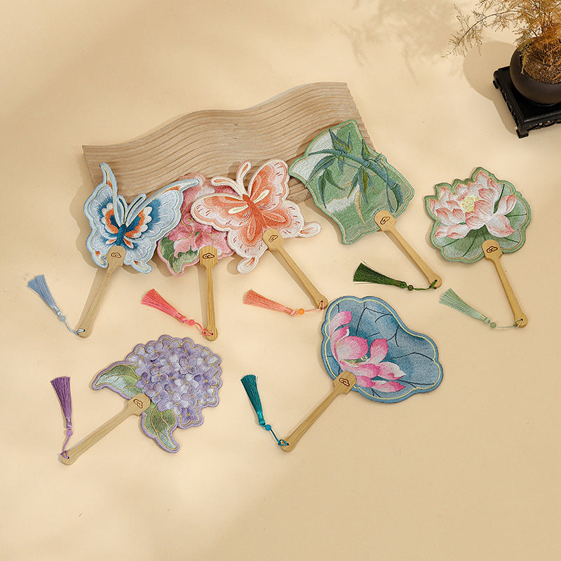 Embroidered fan