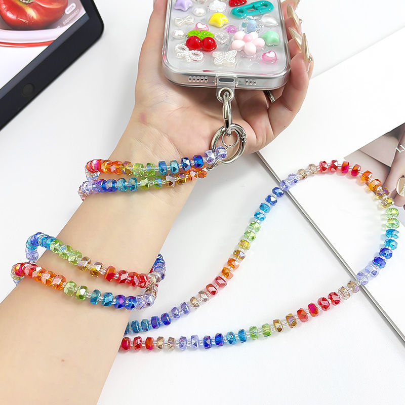 Hand made Rainbow phone charm