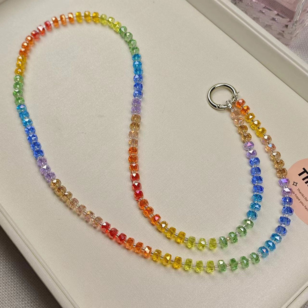 Hand made Rainbow phone charm