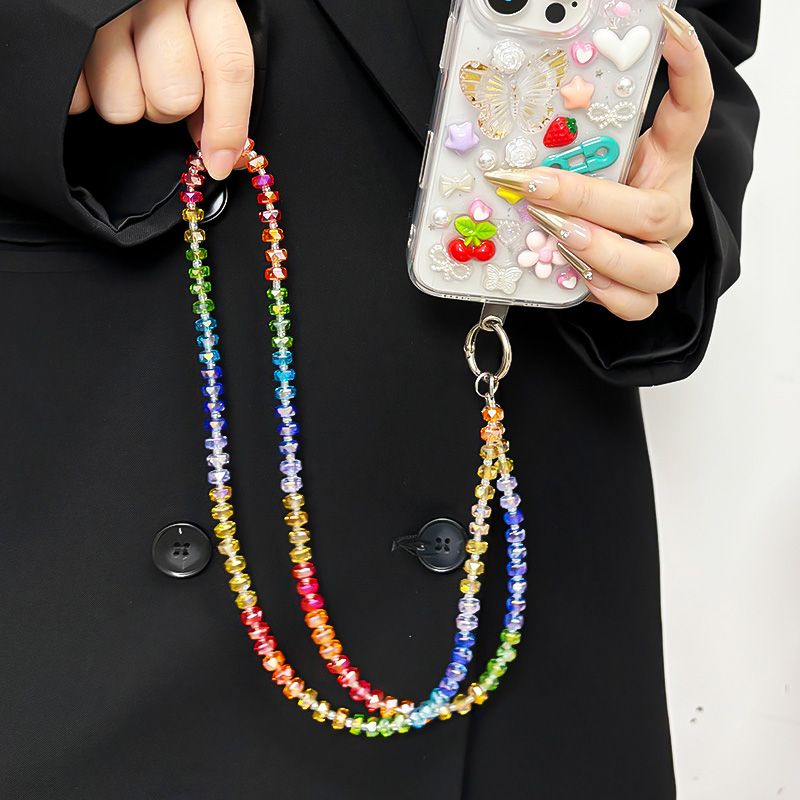 Hand made Rainbow phone charm