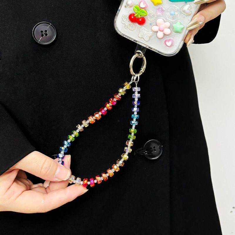 Hand made Rainbow phone charm