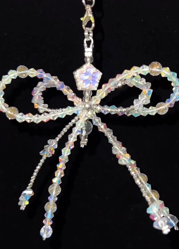 Sparkling Bow Phone Chain