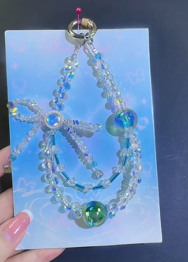 Sparkling Bow Phone Chain
