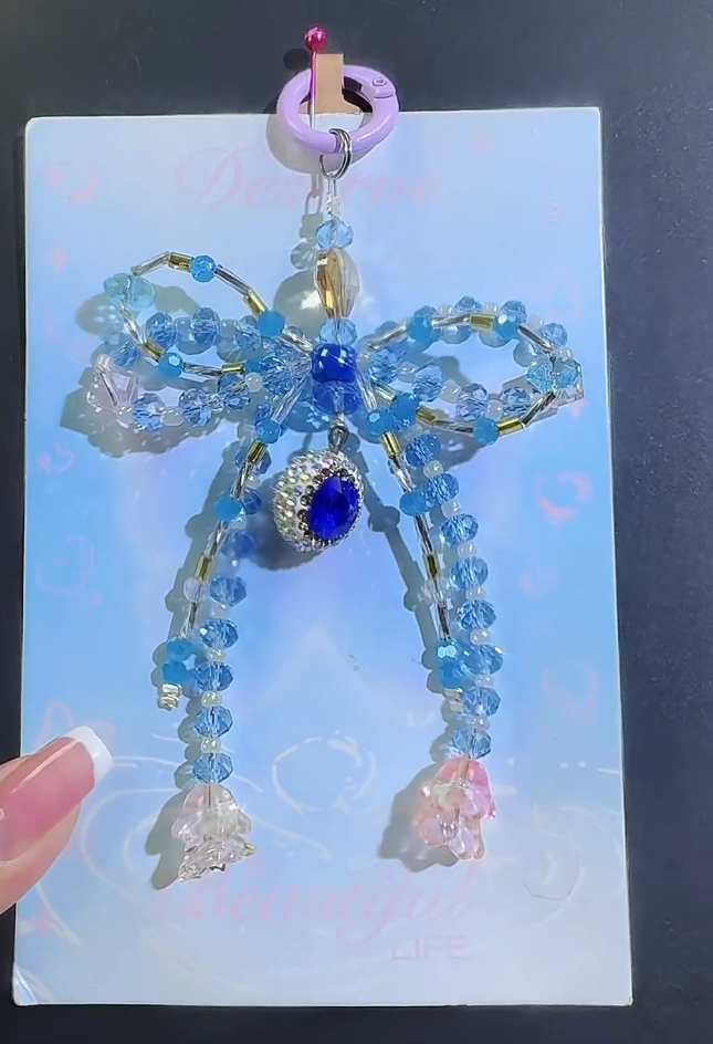 Sparkling Bow Phone Chain