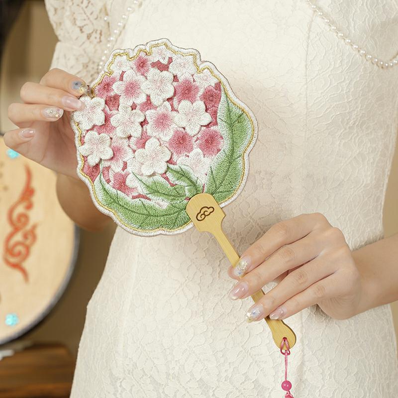 Embroidered fan