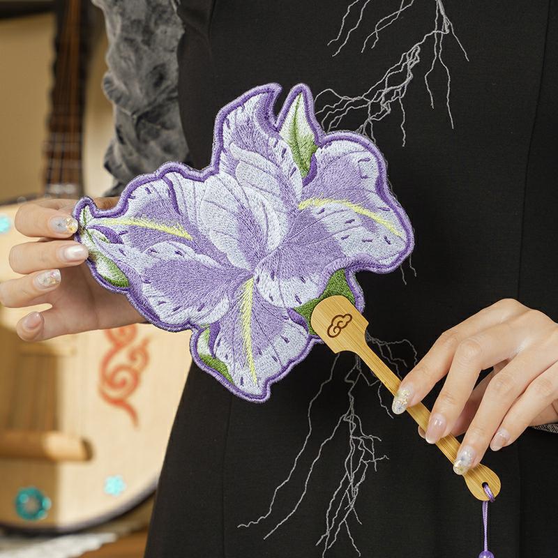 Embroidered fan