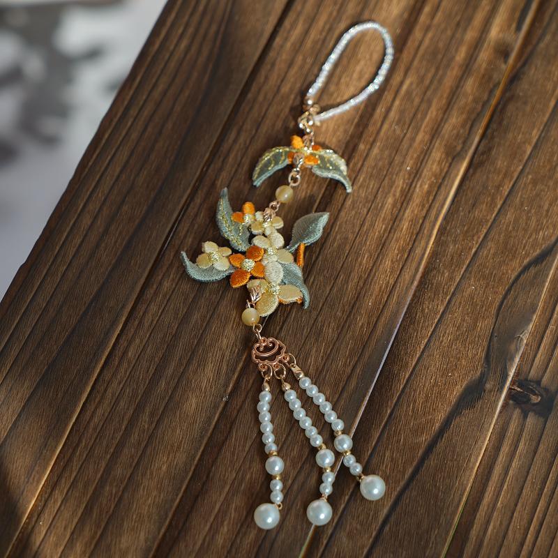 Embroidered pendant